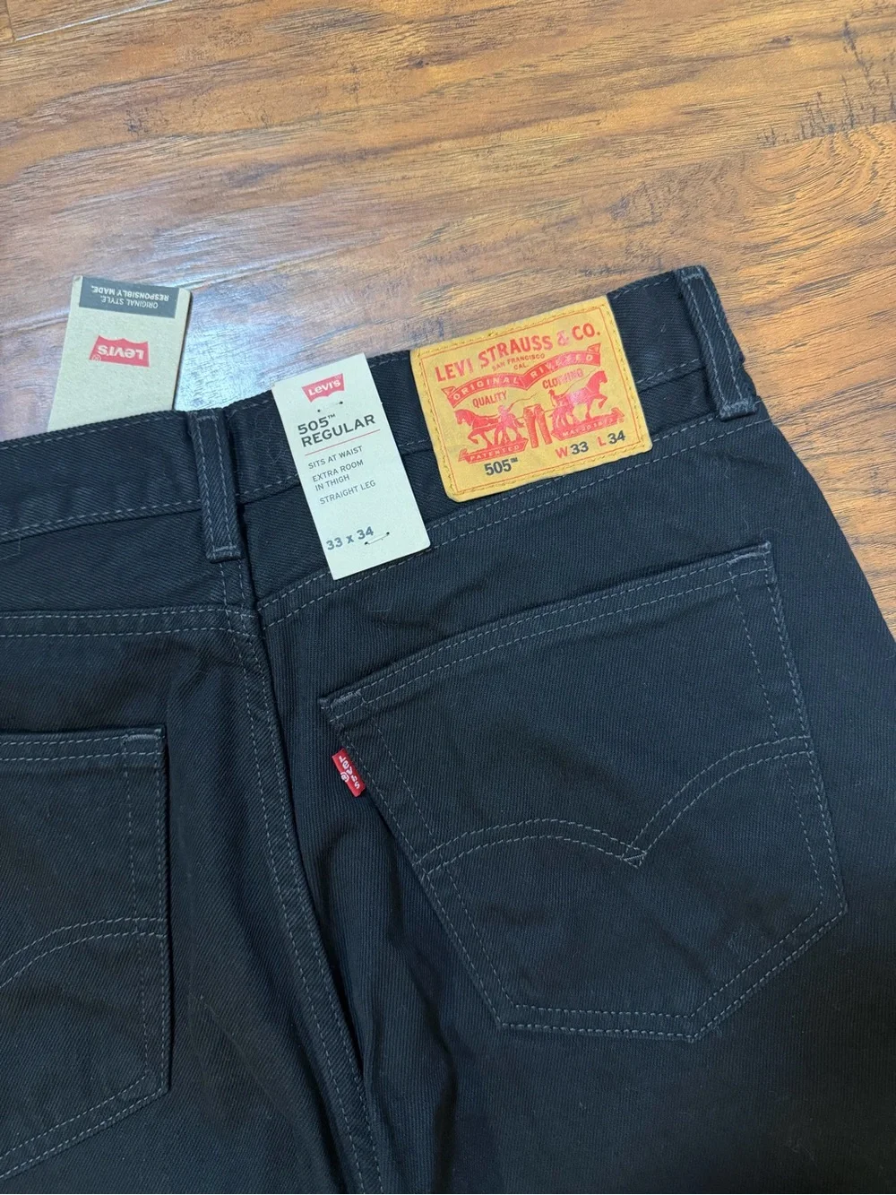 Men's Levi’s 33x34 Black Straight-Leg Jeans